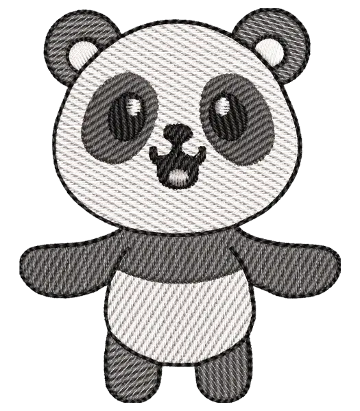 Matriz de Bordado Panda em Pé